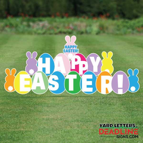 Happy Easter Egg Set – Full Sheet Bundle – 16 Piece Yard Card Set ...
