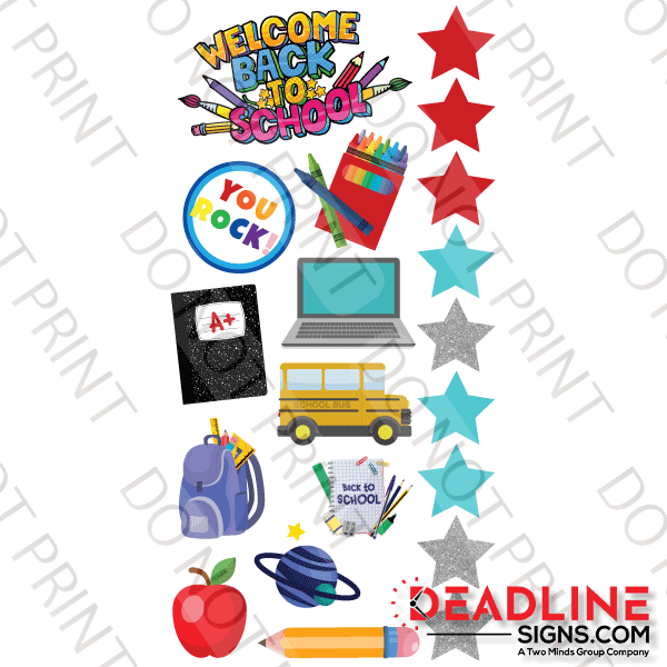 Welcome Back To School – Full Sheet Bundle – 20 Piece Yard Card Set ...