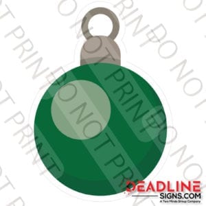 18 Inch Dark Green Christmas Ornament Yard Card