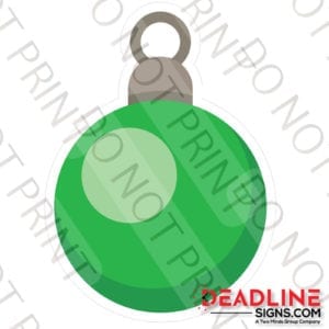 18 Inch Light Green Christmas Ornament Yard Card