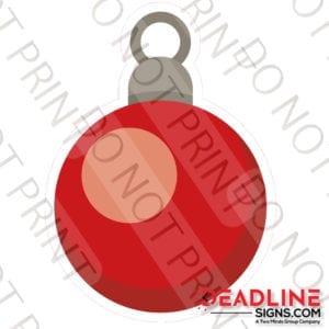 18 Inch Red Christmas Ornament Yard Card
