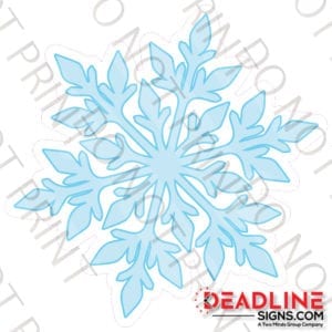 18 Inch Powder Blue Snowflake Yard Card