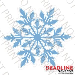 18 Inch Cadet Blue Snowflake Yard Card