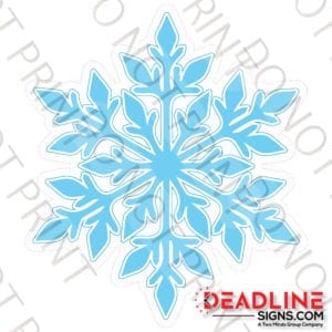 18 Inch Sky Blue Snowflake Yard Card
