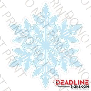 18 Inch Crystal Blue Snowflake Yard Card