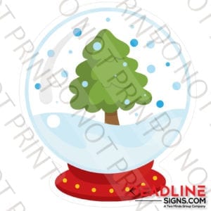 18 Inch Snow Globe Yard Card