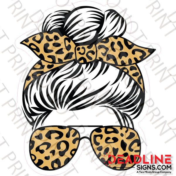 24 Inch Messy Bun – Cheetah Print – Yard Card – Yard Letters by ...