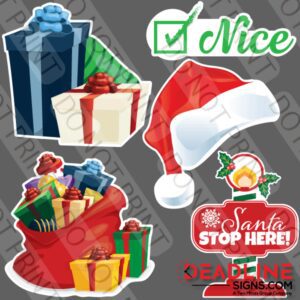 Christmas Nice List - Half Sheet Bundle - 5 Piece Yard Card Set