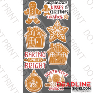 Christmas Gingerbread - Full Sheet Bundle - 8 Piece Yard Card Set